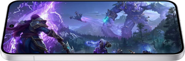 Oppo reno 13 5g wit voorkant gedraaid