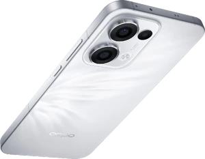 Oppo reno 13 5g weiß Rückseite rechte Seite Oberseite schräg