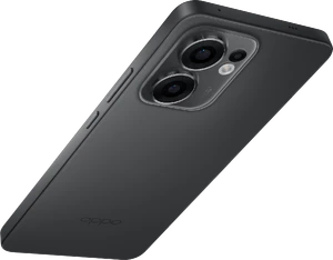 Oppo reno 13 fs 5g grijs achterkant rechterzijkant bovenkant schuin