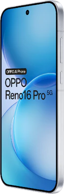 Oppo reno 16 pro 5g white front right side