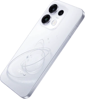 Oppo reno 16 pro 5g blanco volver lado izquierdo aslant