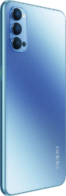 Oppo reno 4 5g blå bagside højre side