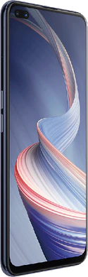 Oppo reno 4 z 5g zwart voorkant linkerzijkant