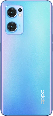 Oppo reno 7 blå tillbaka
