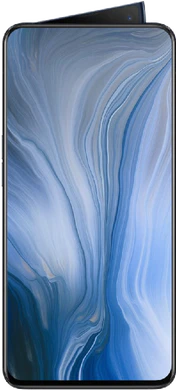 Oppo Reno zwart voorkant geopend