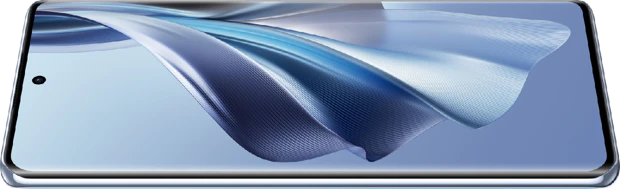 Oppo Reno10 blauw voorkant gedraaid Oppo Reno10 blauw voorkant gedraaid