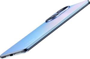 Oppo Reno10 blue back left side bottom tilted ed