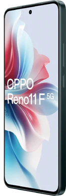 Oppo Reno11 F 5g verde copertina frontale lato destro