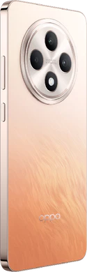 Oppo Reno12 F 5G oranje achterkant rechterzijkant