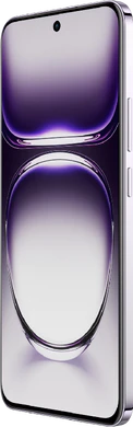 Oppo Reno12 Pro zilver voorkant rechterzijkant