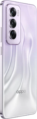Oppo Reno12 Pro zilver achterkant rechterzijkant