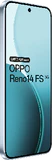 Oppo Reno14 FS 5G opal blauw voorkant linkerzijkant