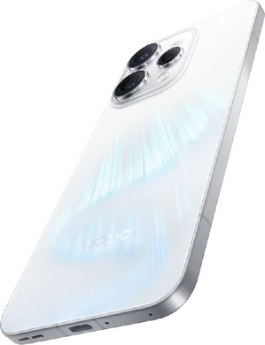 Oppo Reno15 5G aurora blanc retour côté gauche en bas aslant