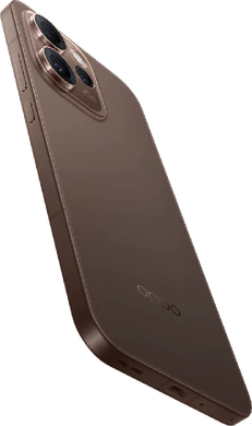 Oppo Reno15 Pro 5G dusk black brown back right side bottom tilted ed