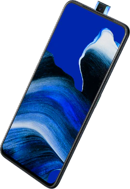 Oppo Reno2 Z black front right side tilted ed