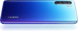 Oppo Reno3 blauw achterkant gedraaid