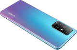 Oppo Reno5 Z bleu retour côté gauche top