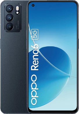 Oppo Reno6 5G zwart overzicht