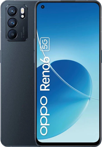 Oppo Reno6 5G zwart overzicht