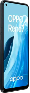 Oppo Reno7 sort front venstre side