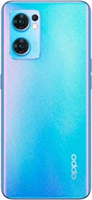 Oppo Reno7 blå bagside