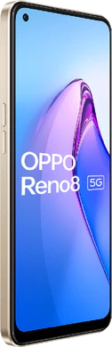 Oppo reno8 gold front left side