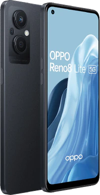 Oppo Reno8 Lite 5G nero panoramica