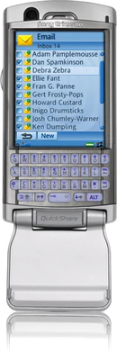 P990 copertina frontale aperto showing email