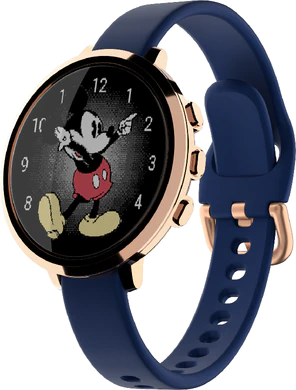 pebbl Round 2 rose goud voorkant rechterzijkant