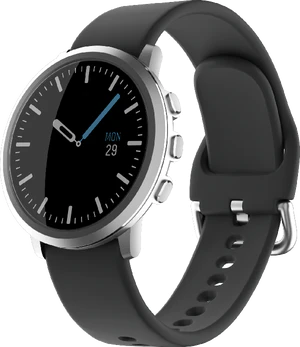 pebbl Round 2 zilver voorkant rechterzijkant