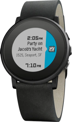 Pebble Time Round schuin zwart 20mm