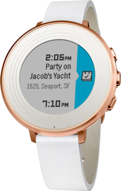 Pebble Time Round schuin goud 14mm