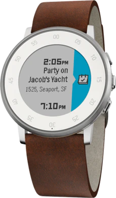 Pebble Time Round schuin zilver 20mm