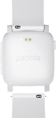 Pebble Time wit achterkant geopend