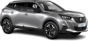 Peugeot e 2008 grigio copertina frontale lato sinistro