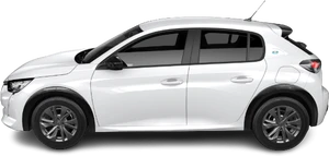 Peugeot e 208 white right side