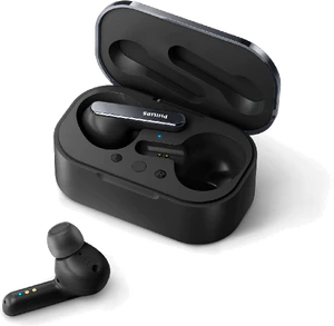 Philips TAT5506bk zwart case geopend earbud