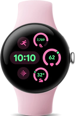 Pixel Watch 3 41mm pink band voorkant