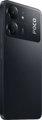 POCO C65 svart tillbaka höger sida