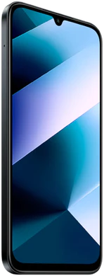 POCO C85 zwart voorkant linkerzijkant