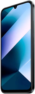 POCO C85 zwart voorkant rechterzijkant