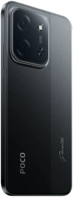 POCO C85 zwart achterkant rechterzijkant