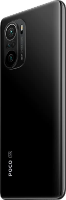 POCO F3 5g zwart achterkant linkerzijkant