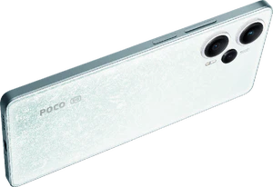 POCO F5 wit achterkant rechterzijkant onderkant schuin