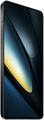 POCO F6 Pro zwart voorkant linkerzijkant