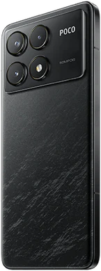 POCO F6 Pro zwart achterkant linkerzijkant