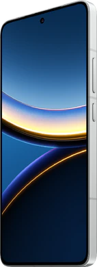 POCO F7 Pro zilver voorkant rechterzijkant