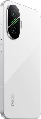 POCO F7 wit achterkant rechterzijkant