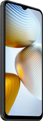 POCO M4 5G svart front vänster sida