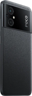 POCO M5 schwarz Rückseite rechte Seite